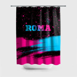 Штора 3D для ванной Roma - neon gradient посередине