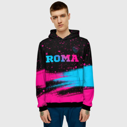 Мужская толстовка 3D Roma - neon gradient посередине - фото 2