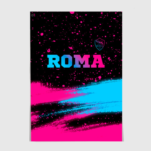 Постер Roma - neon gradient посередине