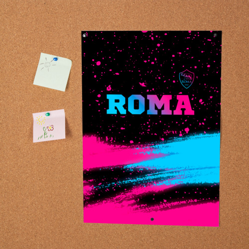 Постер Roma - neon gradient посередине - фото 2