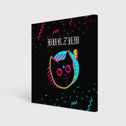 Холст квадратный Burzum - rock star cat