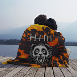 Плед 3D HIM рок панда и огонь - фото 2