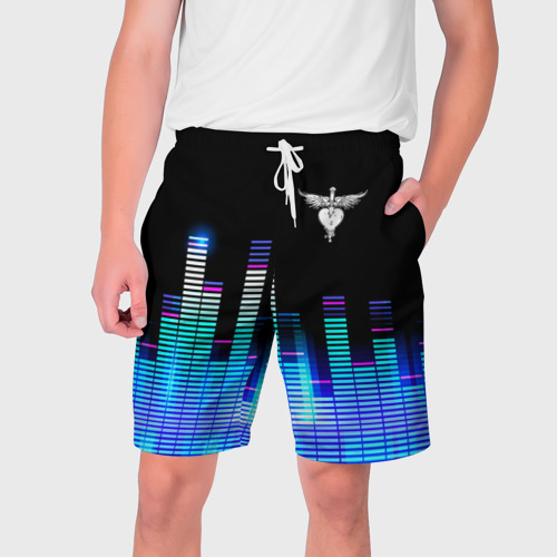 Мужские шорты 3D Bon Jovi эквалайзер, цвет 3D печать