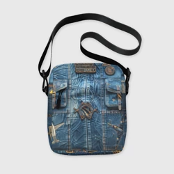 Сумка через плечо 3D Джинсы лётчика-авиатора
