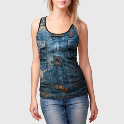 Женская майка 3D Джинсы лётчика-авиатора - фото 2