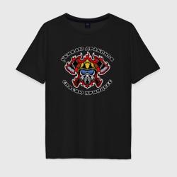 Мужская футболка хлопок Oversize Пожарный с топорами