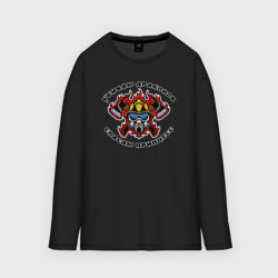 Мужской лонгслив oversize хлопок Пожарный с топорами