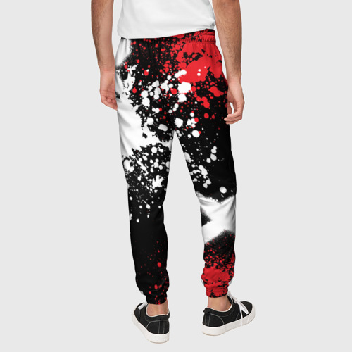 Мужские брюки 3D Фольксваген на фоне граффити и брызг красок, цвет 3D печать - фото 5