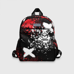 Детский рюкзак 3D Мазда на фоне граффити и брызг красок