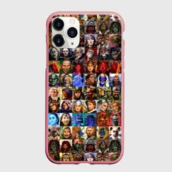 Чехол для iPhone 11 Pro Max матовый Портреты всех героев Heroes of Might and Magic