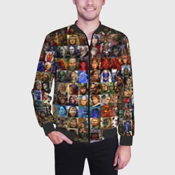 Мужской бомбер 3D Портреты всех героев Heroes of Might and Magic - фото 2