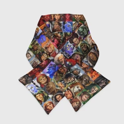 Шарф-пуховик 3D Портреты всех героев Heroes of Might and Magic