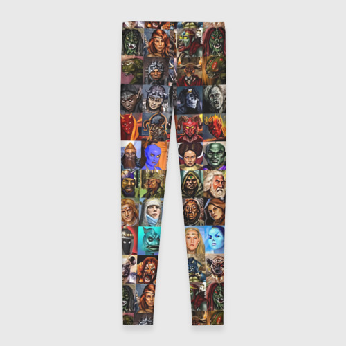 Леггинсы 3D Портреты всех героев Heroes of Might and Magic, цвет 3D печать - фото 2