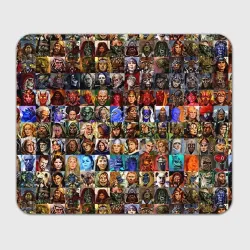 Прямоугольный коврик для мышки Портреты всех героев Heroes of Might and Magic