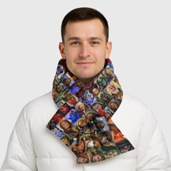 Шарф-пуховик 3D Портреты всех героев Heroes of Might and Magic - фото 2