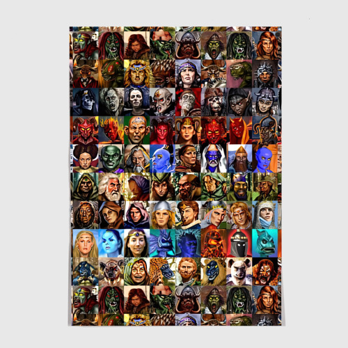 Постер Портреты всех героев Heroes of Might and Magic