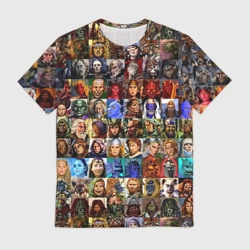 Мужская футболка 3D Портреты всех героев Heroes of Might and Magic