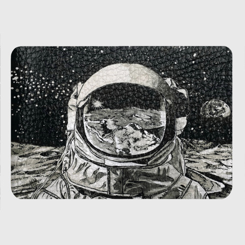 Картхолдер с принтом Космонавт в черно-белом мире, цвет красный - фото 4