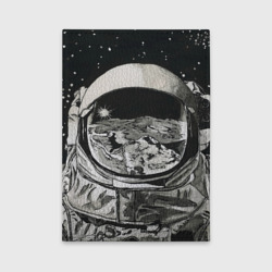Обложка для автодокументов Космонавт в черно-белом мире