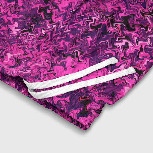 Детские спортивные шорты 3D с принтом Абстрактная текстура тёмно-розовый, фото #4
