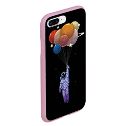Чехол для iPhone 7Plus/8 Plus матовый Космонавт с воздушными шарами - фото 2