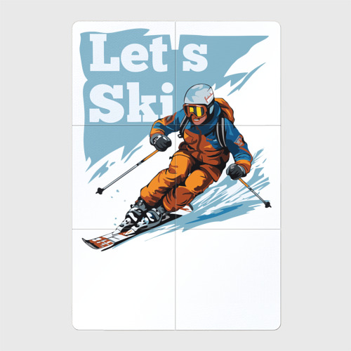 Магнитный плакат 2Х3 Let's ski