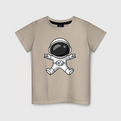 Детская футболка хлопок с принтом Spaceman rock, вид спереди #2