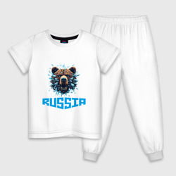 Детская пижама хлопок Russian bear head