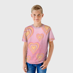 Детская футболка 3D Сердца градиент - фото 2