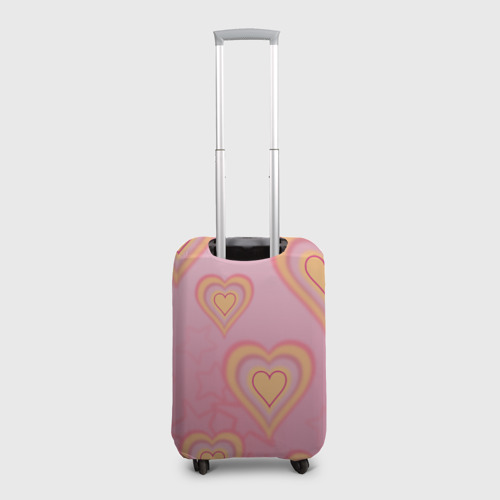 Чехол для чемодана 3D Сердца градиент, цвет 3D печать - фото 2