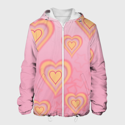 Мужская куртка 3D Сердца градиент, цвет 3D печать