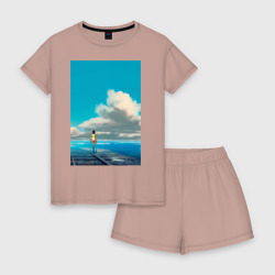 Женская пижама с шортиками хлопок Тихиро Огино