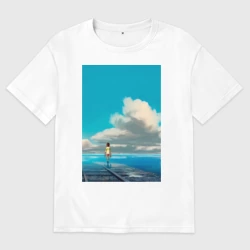 Женская футболка хлопок Oversize Тихиро Огино