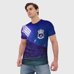 Мужская футболка 3D Liverpool ночное поле - фото 2