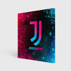 Холст квадратный Juventus - neon gradient