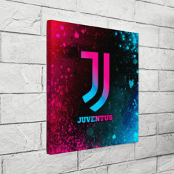 Холст квадратный Juventus - neon gradient - фото 2