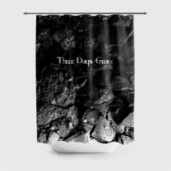 Штора 3D для ванной Three Days Grace black graphite