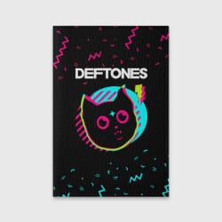 Обложка для паспорта матовая кожа Deftones - rock star cat