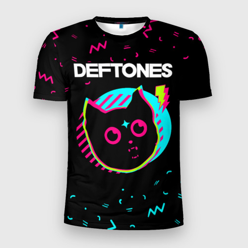 Мужская футболка 3D Slim Deftones - rock star cat, цвет 3D печать