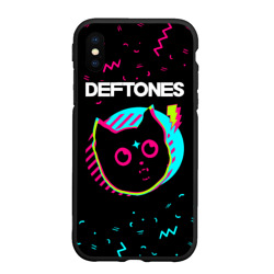 Чехол для iPhone XS Max матовый Deftones - rock star cat