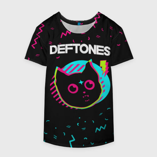 Накидка на куртку 3D Deftones - rock star cat, цвет 3D печать - фото 4