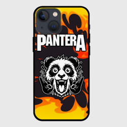 Чехол для iPhone 13 mini Pantera рок панда и огонь