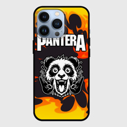 Чехол для iPhone 13 Pro Pantera рок панда и огонь