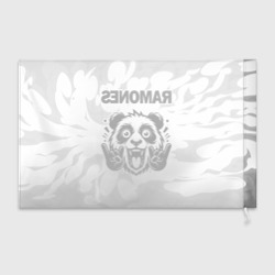 Флаг 3D Ramones рок панда на светлом фоне - фото 2