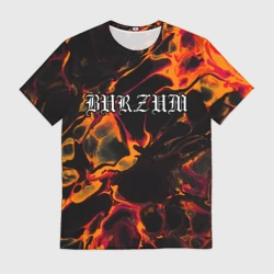 Мужская футболка 3D Burzum red lava