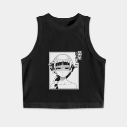 Женская укороченная майка-топ хлопок Мао Мао Монолог фармацевта