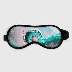 Маска для сна 3D Кот серфер лови волну