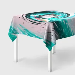 Скатерть 3D Кот серфер лови волну