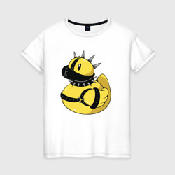 Резиновый утенок в стиле панк – Женская футболка хлопок с принтом купить со скидкой в -20%