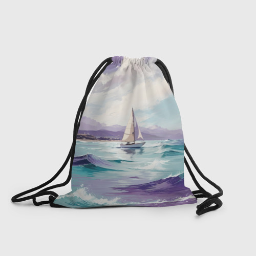 Рюкзак-мешок 3D Яхта идущая по волнам 